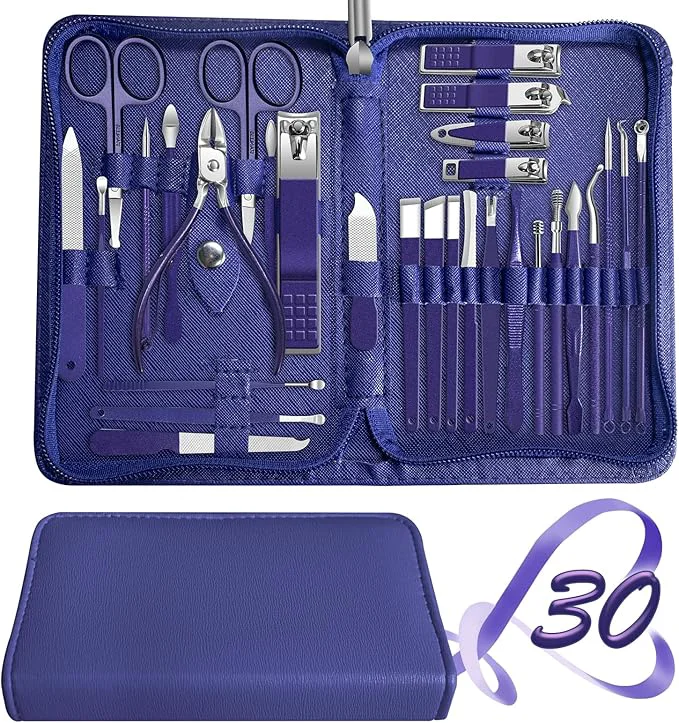 Easy-to-Use Manicure Set 30 in 1 Nail Clippers Set Nail Manicure Kit Green