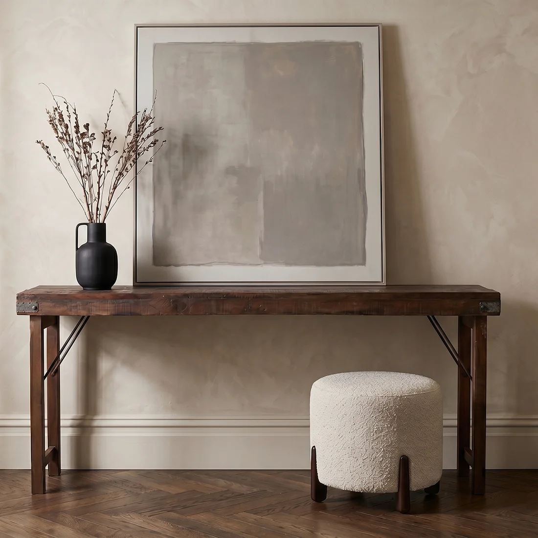 Smooth Console tafel bruin opklapbaar Official