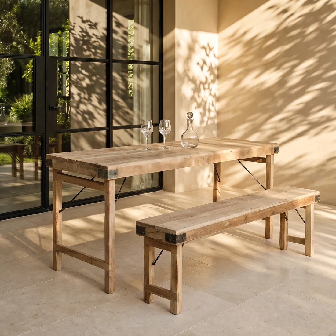 Flexible Limewash folding market table Advanced