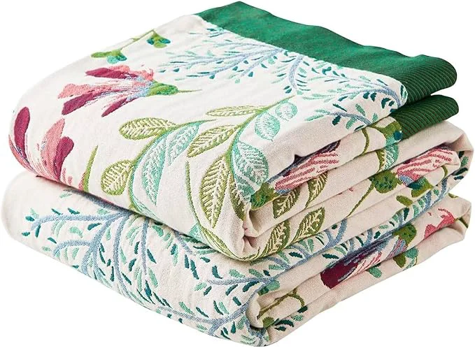 Relaxed Boho Throw Blanket for Bed Cotton Soft Rustic Quilt Fall Blanket 90 quot x98 quot Floral Printed Farmhouse Decor Bed Blankets All Season Rustic Reversible Bohemian Throw Quilt Practical