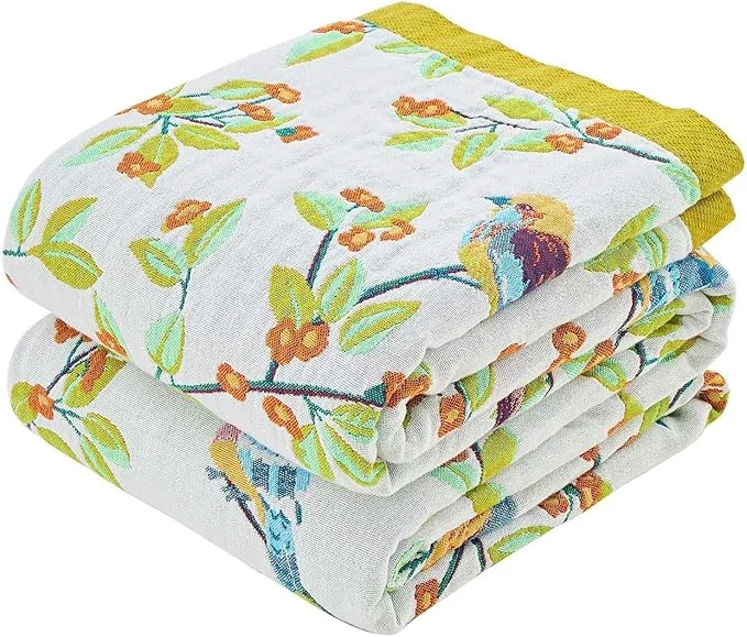 Stylish Boho Throw Blanket for Bed Cotton Soft Rustic Quilt Fall Blanket 60 quot x80 quot Floral Printed Farmhouse Decor Bed Blankets All Season Rustic Reversible Bohemian Throw Quilt Verified