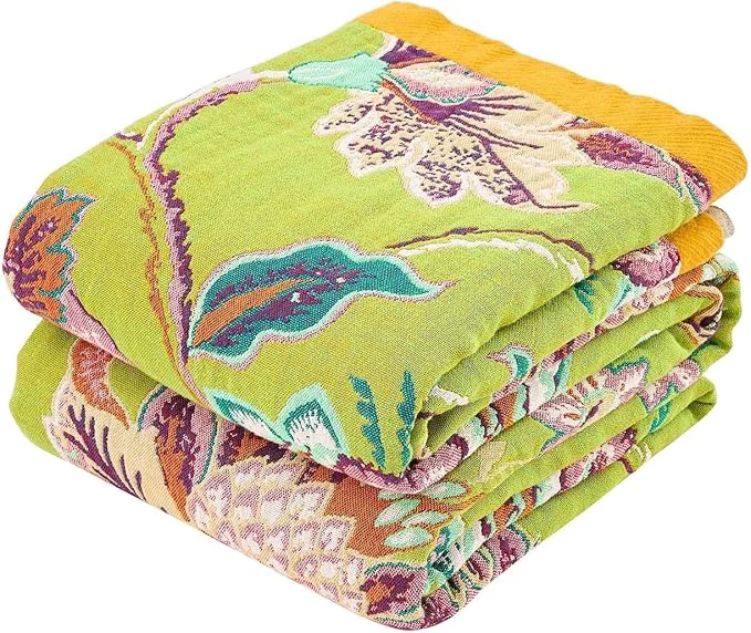 Artisan Fall Throw Blanket Cotton Soft Rustic Boho Throw Blanket for Bed 90 quot x98 quot Farmhouse Decor Bed Flower Blankets Light Weight Reversible Bohemian Throw Quilt Premium Material