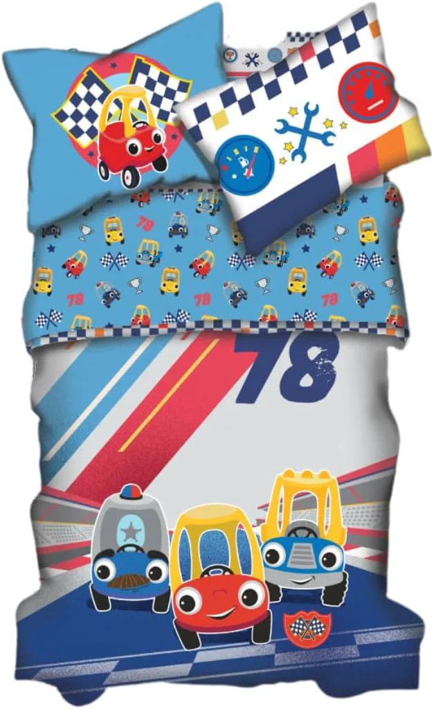 Clean Little Tikes 4 Piece Toddler Bed Set – Kids Super Soft amp Cozy Reversible Microfiber Comforter and Sheet Set ly Licensed Product by Franco Original
