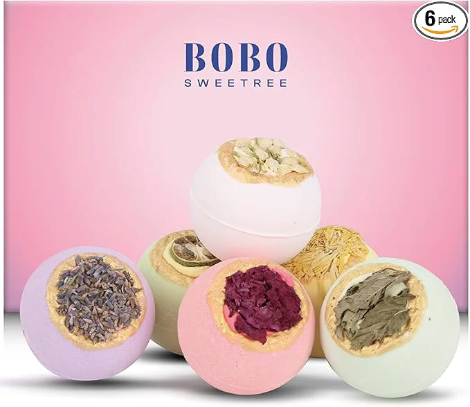 Superior Bath Bombs for Women Gift Set of 6 Fizzies Luxury Large Size Elite