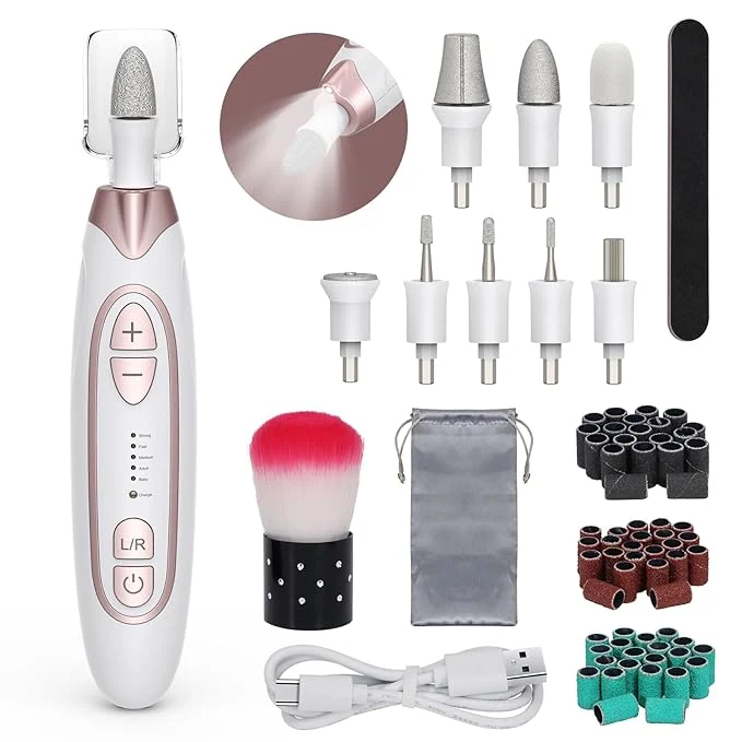 Consistent PELCAS Electric Nail File 5 Speeds Nail Grinder Optimized