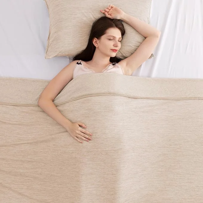 Solid Elegear Cooling Blanket Throw Absorbs Heat to Keep Body Cool for Night Sweats Arc-Chill 3.0 Cool Fiber Q-Max gt 0.5 for Hot Sleepers Lightweight Summer Cold Blankets for Sleeping Beige Artisan