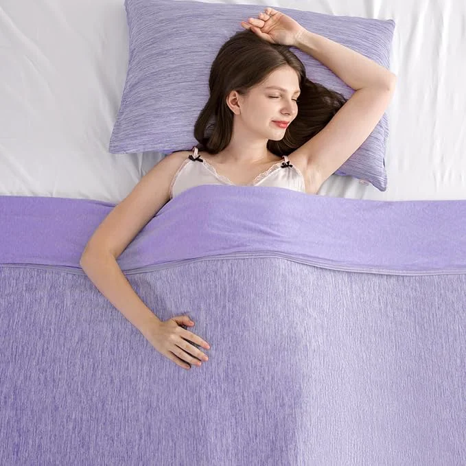 Dependable Elegear Cooling Blanket Queen Absorbs Heat to Keep Body Cool for Night Sweats Arc-Chill 3.0 Cool Fiber Q-Max gt 0.5 for Hot Sleepers Lightweight Summer Cold Blankets for Sleeping Purple Flexible