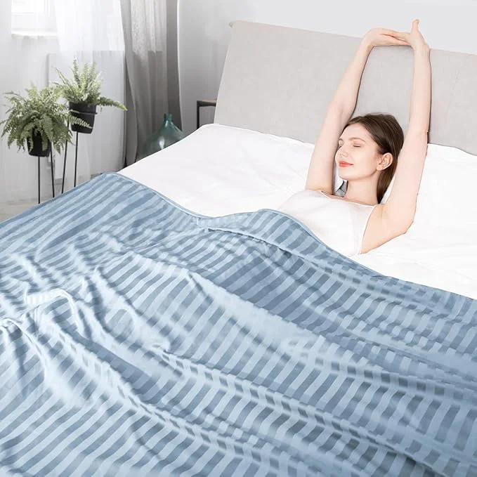 Crafted Elegear Cooling Blanket Queen Absorbs Heat to Keep Body Cool for Night Sweats Double Sided Arc-Chill3.0 Cooling Fiber Q-Max gt 0.5 Lightweight Summer Cold Blankets for Sleeping 79 x 86 Eco-Friendly