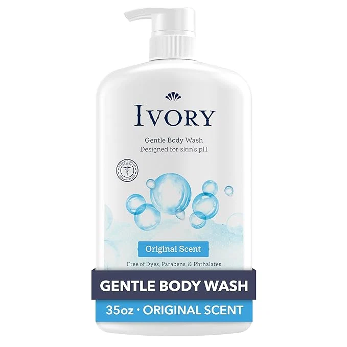 Comfortable Ivory Body Wash Designed for the Whole Family Gentle Formula of Dyes Reliable