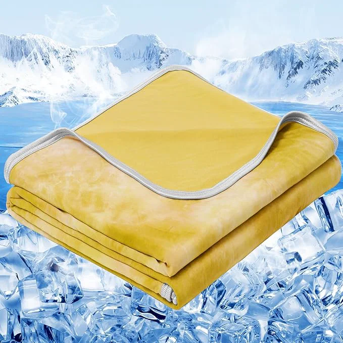 Authentic inhand Cooling Blanket Full Size 80 quot x90 quot Cooling Blankets for Hot Sleepers Absorbs Heat to Keep Adults Cool for Summer Nights Sweats Thin Cold Lightweight Blanket for Couch Bed All Season Use Smart