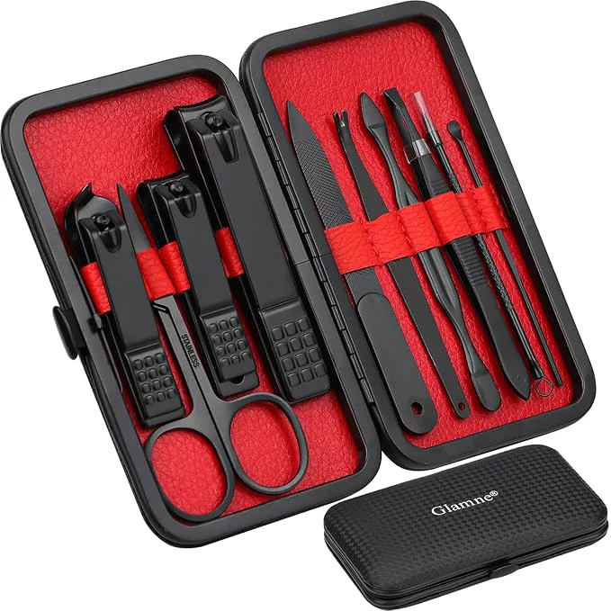 Enhanced Glamne Manicure Set Nail Clippers Kit Professional Stainless Steel Nail Care Specialty