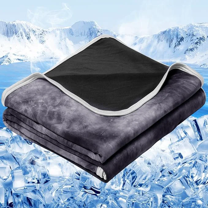 Stylish inhand Cooling Blanket Twin Size 60 quot x80 quot Cooling Blankets for Hot Sleepers Absorbs Heat to Keep Adults Cool for Summer Nights Sweats Thin Cold Lightweight Blanket for Couch Bed All Season Use Optimized
