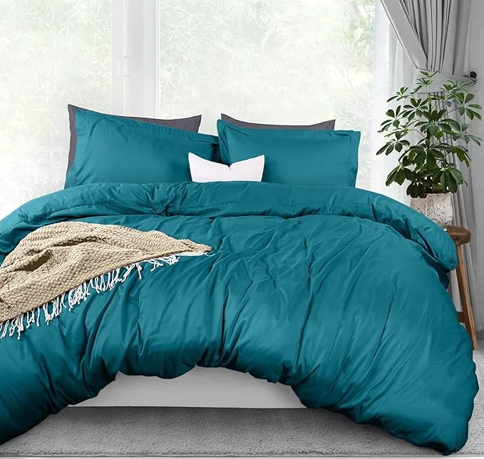 Easy-to-Use Utopia Bedding Duvet Cover Queen Size - 3 Piece with Zipper Closure - 1 Comforter Cover 90X90 Inches amp 2 Pillow Shams 20X26 Inches Denim Blue Comforter Not Included Practical