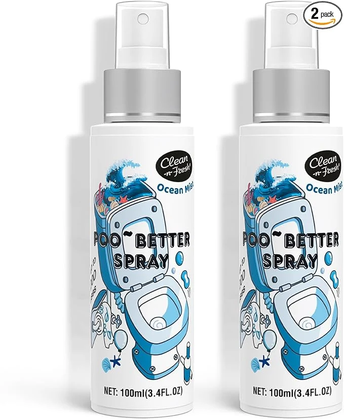 Modern Clean-n-Fresh Toilet Spray Ocean Mist Air Freshener Bathroom Spray Toilet Green