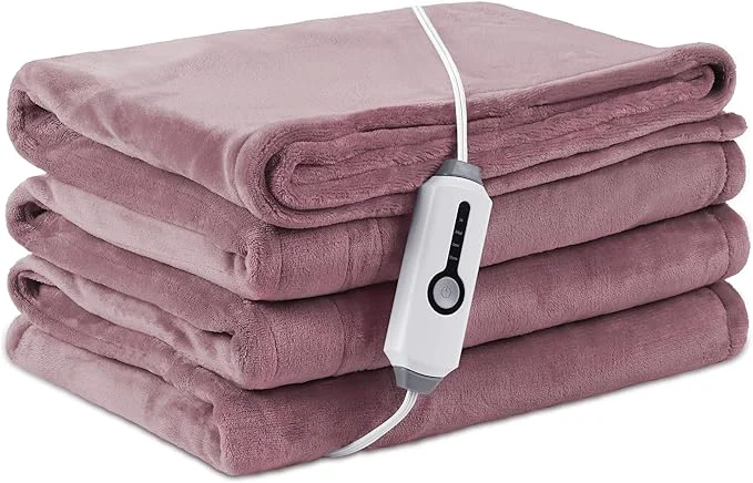 Dependable Electric Heated Blanket Twin Size 62 quot ×84 quot Breathable amp Luxurious Flannel Soft Warm Gift with Over-Heat Protection 4 Heating Levels amp 10 H Auto Shut Off Machine Washable Purple Exclusive