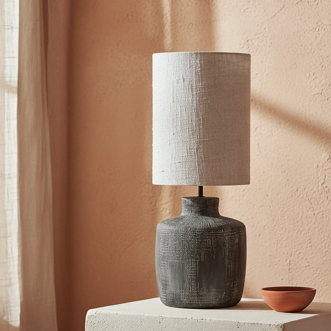 Pure Terra table lamp Gaia grey Top-Quality