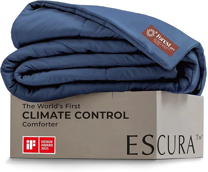 Pure ESCURA Tw® Climate Control Comforter King Cali King German Patented PCM Down All-Season Design for Hot Sleepers amp Night Sweats Bamboo Lightweight Breathable Hypoallergenic Blanket Trusted
