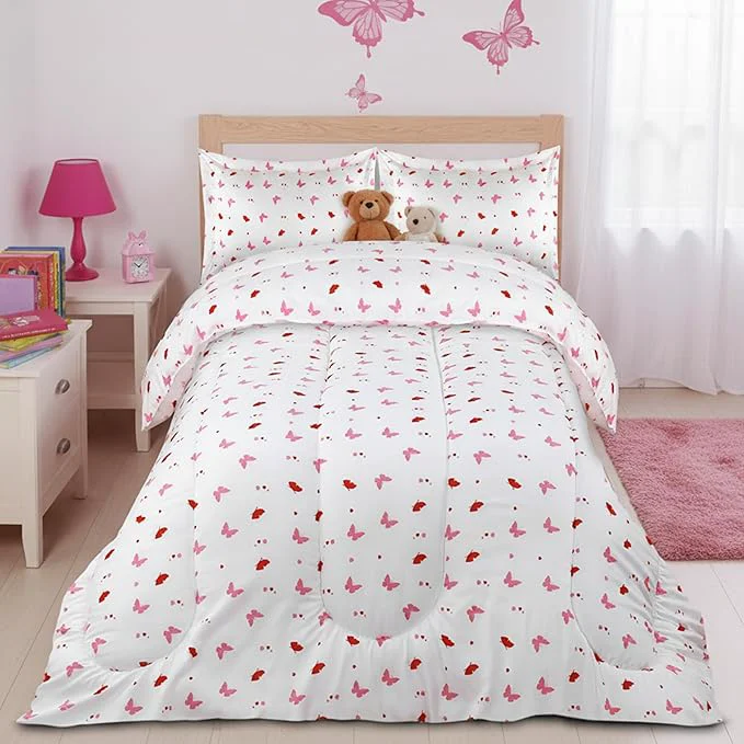 Convenient Utopia Bedding All Season Butterfly Comforter Set with 2 Pillow Cases 3 Piece Soft Brushed Microfiber Kids Bedding Set for Boys Girls Machine Washable Twin Official