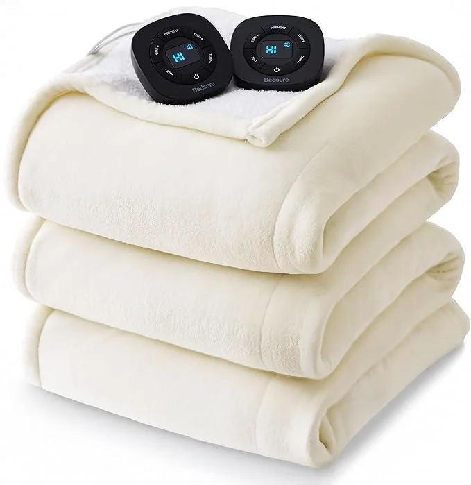 Consistent Bedsure Electric Blanket Queen Size - Dual Control Heated Blanket Queen Fast Heating with 10 Time Settings amp 10 Heat Settings Warm Gift for Grandma 84x90 inches Ivory Artisan