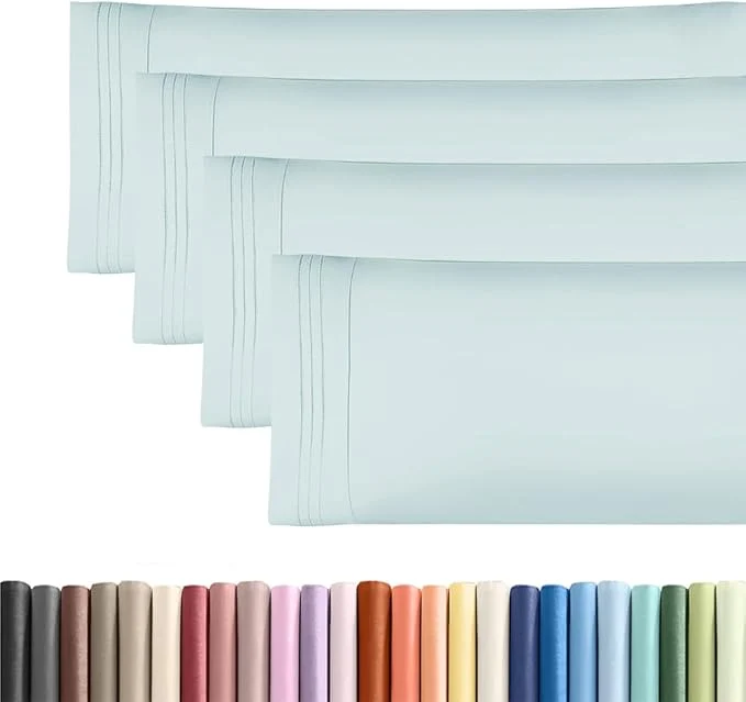Durable Body Pillowcases Set of 4-20x54 Long Body Pillow Case - Soft Body Pillow Cover for Sleeping amp Side Sleepers - Comfy Breathable amp Fade - Machine Washable with Envelope Enclosure - Sky Blue Specialty