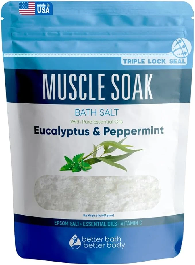 Healthy Muscle Soak Bath Salt 32 Ounces Epsom Salt Expertly Made