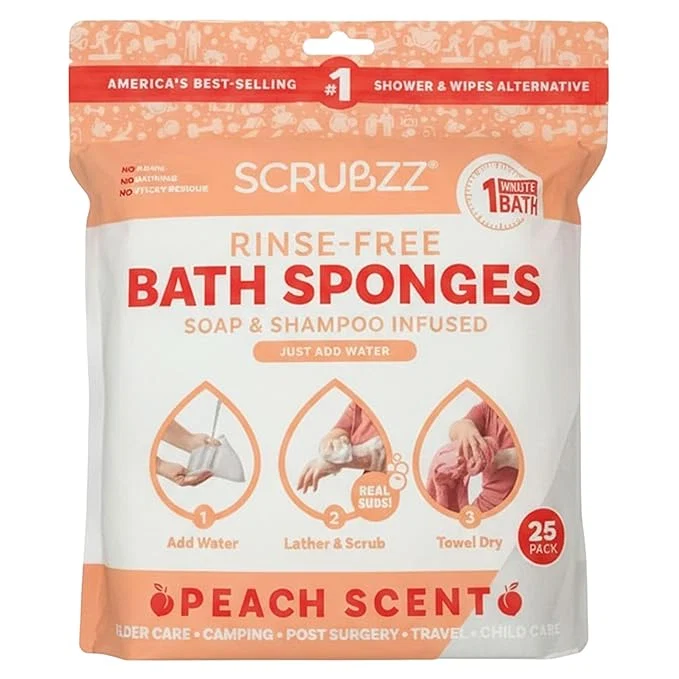 Advanced Scrubzz Disposable No Rinse Bathing Wipes Responsible