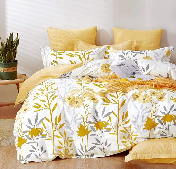 Selected SLEEPBELLA Duvet Cover Set 600 Thread Count Cotton Bedding Set Twin Yellow Classic