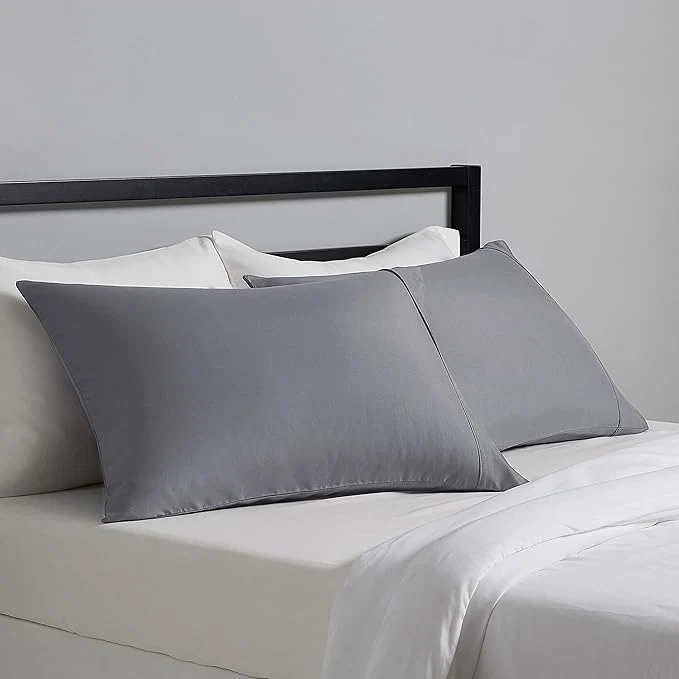 First-Class Amazon Basics Standard Pillowcases Set of 2 - Lightweight Super Soft Easy Care Microfiber Dark Gray 30 quot L x 20 quot W Pillows Not Included Pure