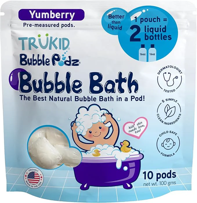Green TruKid Bubble Podz Bubble Bath for Kids Babies Tear Gentle Elite