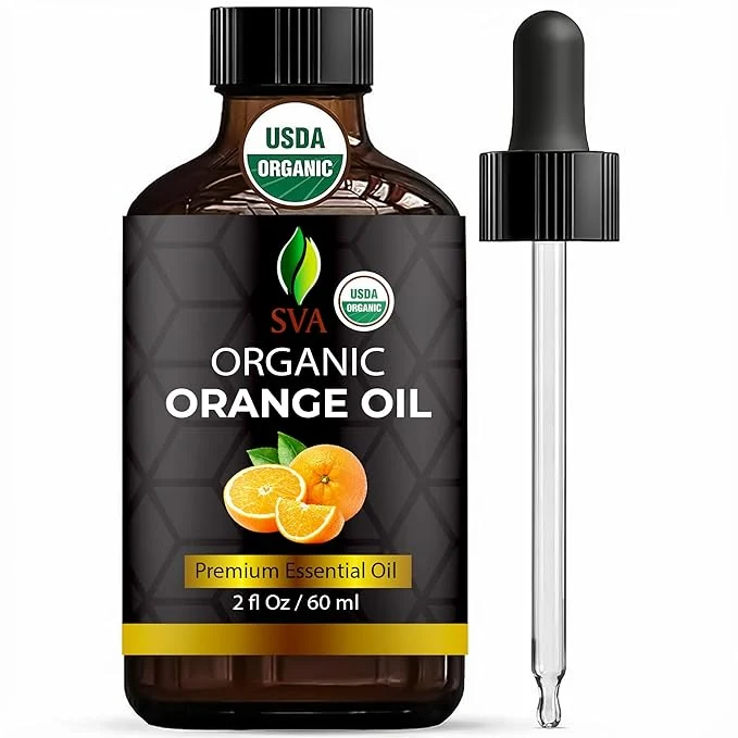 Unique SVA Orange Essential Oil Organic – 2 Fl Oz – Natural Organic Orange Oil User-Friendly