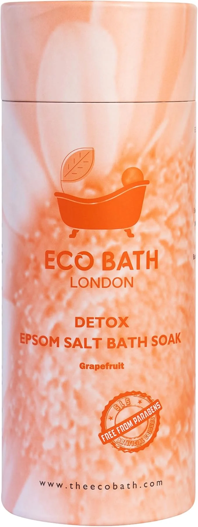 Authentic Eco Bath London Detox Epsom Salt Bath Soak – Tube 2.2 LB Made in UK Exceptional