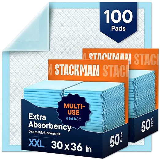 Recyclable Chucks Pads Disposable Adult Underpads 100-Pack 30 quot x36 quot XXL Extra-Large Super-Absorbent Incontinence Bed Pads – Mattress Protector Pee Pads for Adults Kids amp Pets – Bed Protection amp Training Exceptional
