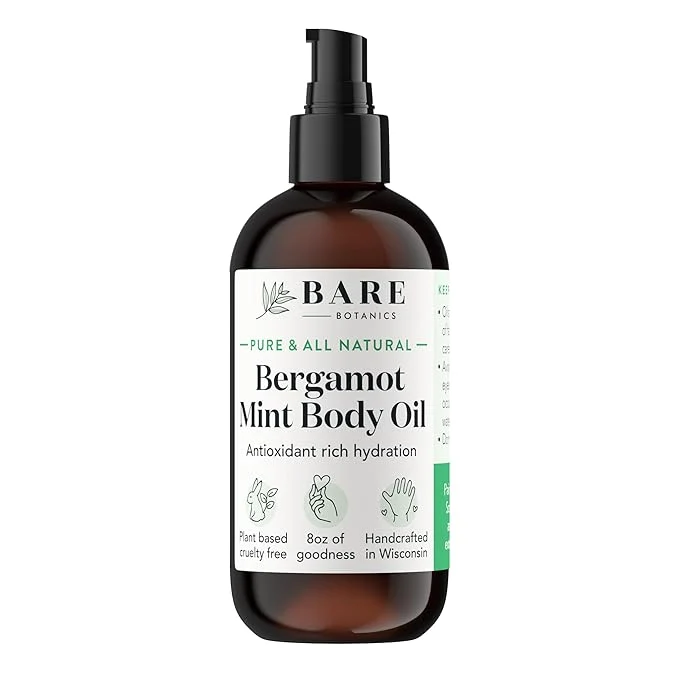 Sophisticated BARE BOTANICS 8 oz Moisturizing Mint Body Oil Practical