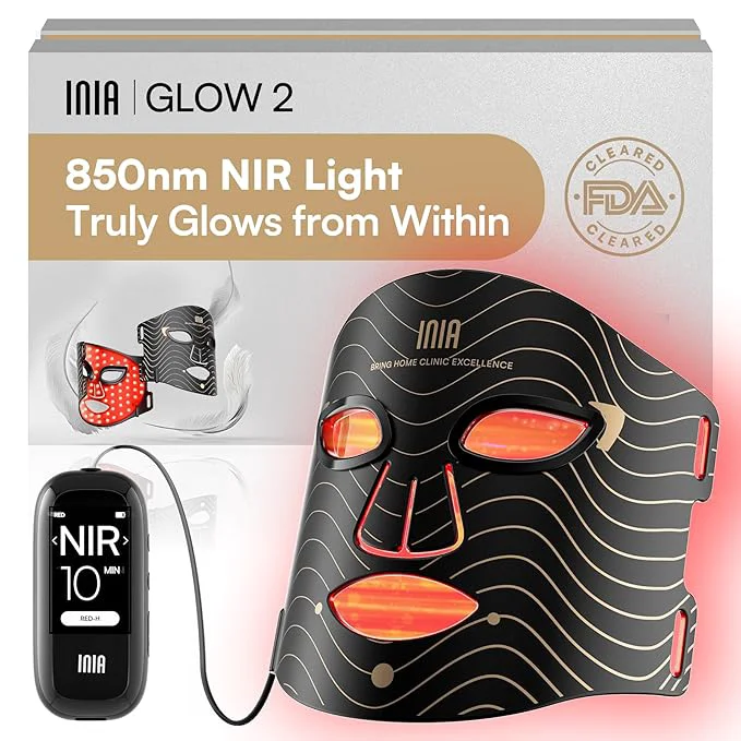 Trusted INIA Red Light Therapy Mask for Face – 4 Light Modes Contemporary