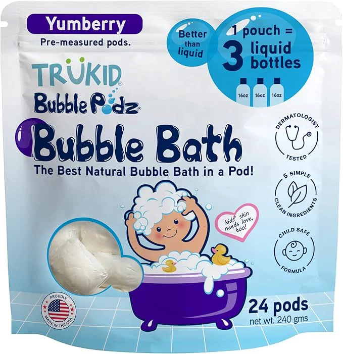 Smooth TruKid Bubble Podz Bubble Bath for Kids Babies Tear Gentle Dependable