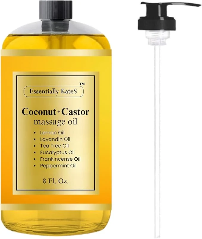 World-Class Essentially KateS Coconut Castor Massage Oil 8 Fl Oz Advanced