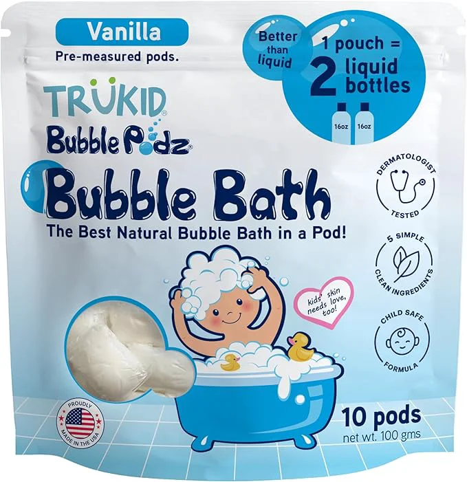 Optimized TruKid Bubble Podz Bubble Bath for Kids Babies Tear Gentle Proven