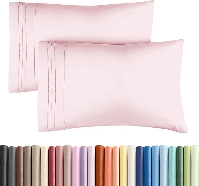 Original Design King Pillow Cases Set of 2 - Ultra Soft Hotel Quality Pillowcase Covers - Comfy Cozy amp Wrinkle - Shrinkage and Fade Resistant - Machine Washable Pillow Protectors - 2 Piece Set - Lavender Pink Exceptional