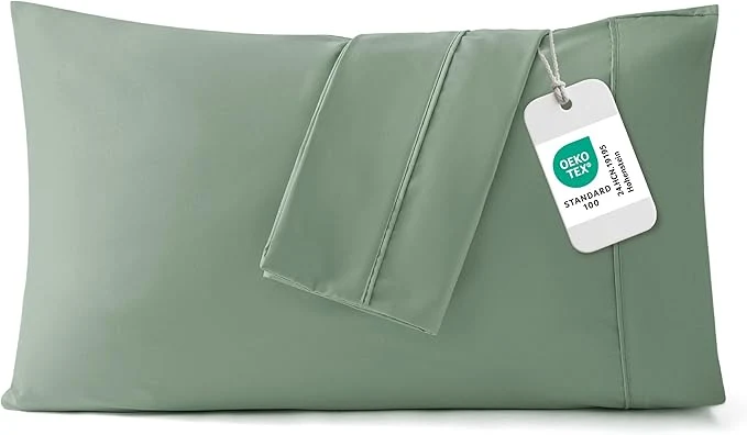 Powerful Bedsure Pillow Cases Standard Size Set of 2 - Sage Green Brushed Microfiber Pillowcases Super Soft and Cozy Pillow Case Covers with Envelope Closure for Kids Wrinkle Fade Resistant 20x26 Inches Dependable