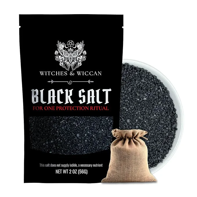 Fashionable Black Salt for Protection Rituals Wiccan Spells Handcrafted Negative Energy Powerful