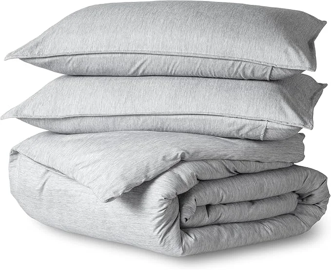 Original Design Bare Home Bedding Duvet Cover Oversized King Size - Premium 1800 Super SoftCollection - Lightweight Duvet Cover - Soft Textured Bedding Oversized King Heathered Pewter