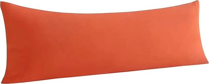 Contemporary NTBAY Body Pillowcase - Brushed Microfiber 20x54 Pillowcase - Soft Wrinkle- Fade-Resistant Stain-Resistant Brunt Orange Body Pillow Cover with Envelope Closure - 20x54 Inches Brunt Orange Smart