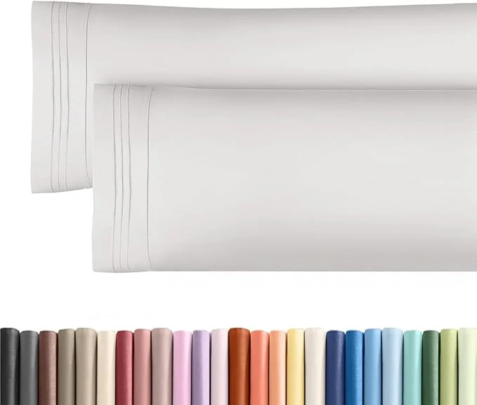 Prestigious Body Pillowcases Set of 2-20x54 Long Body Pillow Case - Soft Body Pillow Cover for Sleeping amp Side Sleepers - Comfy Breathable amp Wrinkle - Machine Washable w Envelope Enclosure Light Grey First-Class