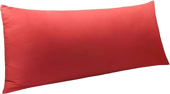 Original NTBAY Body Pillowcase - Brushed Microfiber 20x54 Pillowcase - Soft Wrinkle- Fade-Resistant Stain-Resistant Wine Red Body Pillow Cover with Envelope Closure - 20x54 Inches Wine Red Reliable