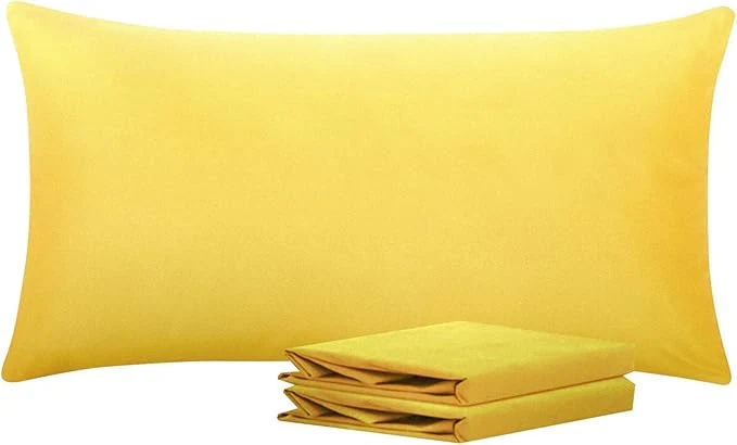 Reliable NTBAY King Pillowcase Set - 2 Pack Brushed Microfiber 20x40 Pillowcases - Soft Wrinkle- Fade-Resistant Stain-Resistant Yellow Pillowcases with Envelope Closure - 20x40 Inches Yellow Optimized
