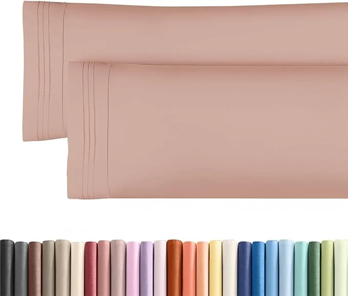 Refined Body Pillowcases Set of 2-20x54 Long Body Pillow Case - Soft Body Pillow Cover for Sleeping amp Side Sleepers - Comfy Wrinkle amp Fade - Machine Washable w Envelope Enclosure Mauve Recyclable