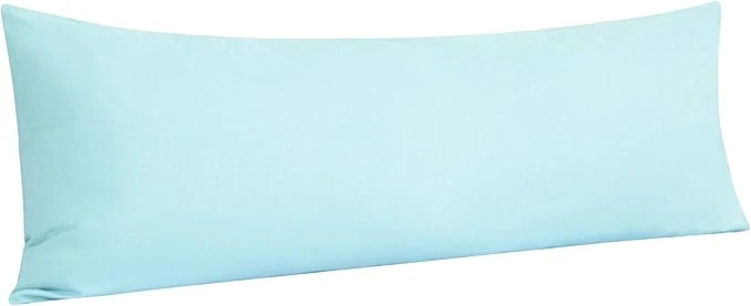 Fine Crafted NTBAY Body Pillowcase - Brushed Microfiber 20x54 Pillowcase - Soft Wrinkle- Fade-Resistant Stain-Resistant Aqua Body Pillow Cover with Envelope Closure - 20x54 Inches Aqua High-Quality