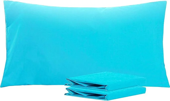 Carefully Designed NTBAY King Pillowcase Set - 2 Pack Brushed Microfiber 20x40 Pillowcases - Soft Wrinkle- Fade-Resistant Stain-Resistant Blue Pillowcases with Envelope Closure - 20x40 Inches Blue Lightweight