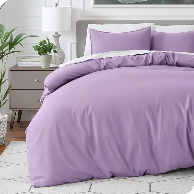 Easy-to-Use Bare Home Bedding Duvet Cover Queen Size - Premium 1800 Super Soft Duvet Covers Collection - Lightweight amp Cooling - Soft Breathable Bedding Queen Lavender Carefully Designed
