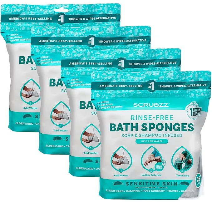 Proven Scrubzz Disposable No Rinse Bathing Wipes Stylish